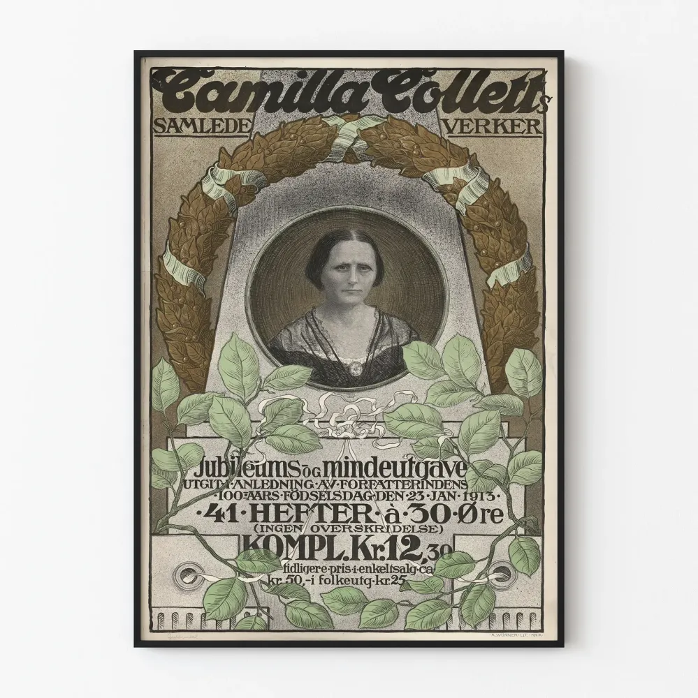 Koristejuliste vintage Camilla Collettin kokoelmateokset