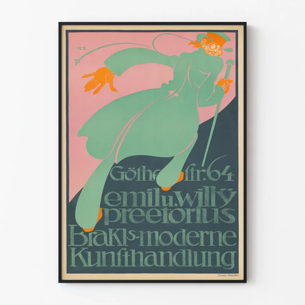 Koristejuliste vintage Emil ja Willy Preetorius Brakls Moderne Kunsthandlung