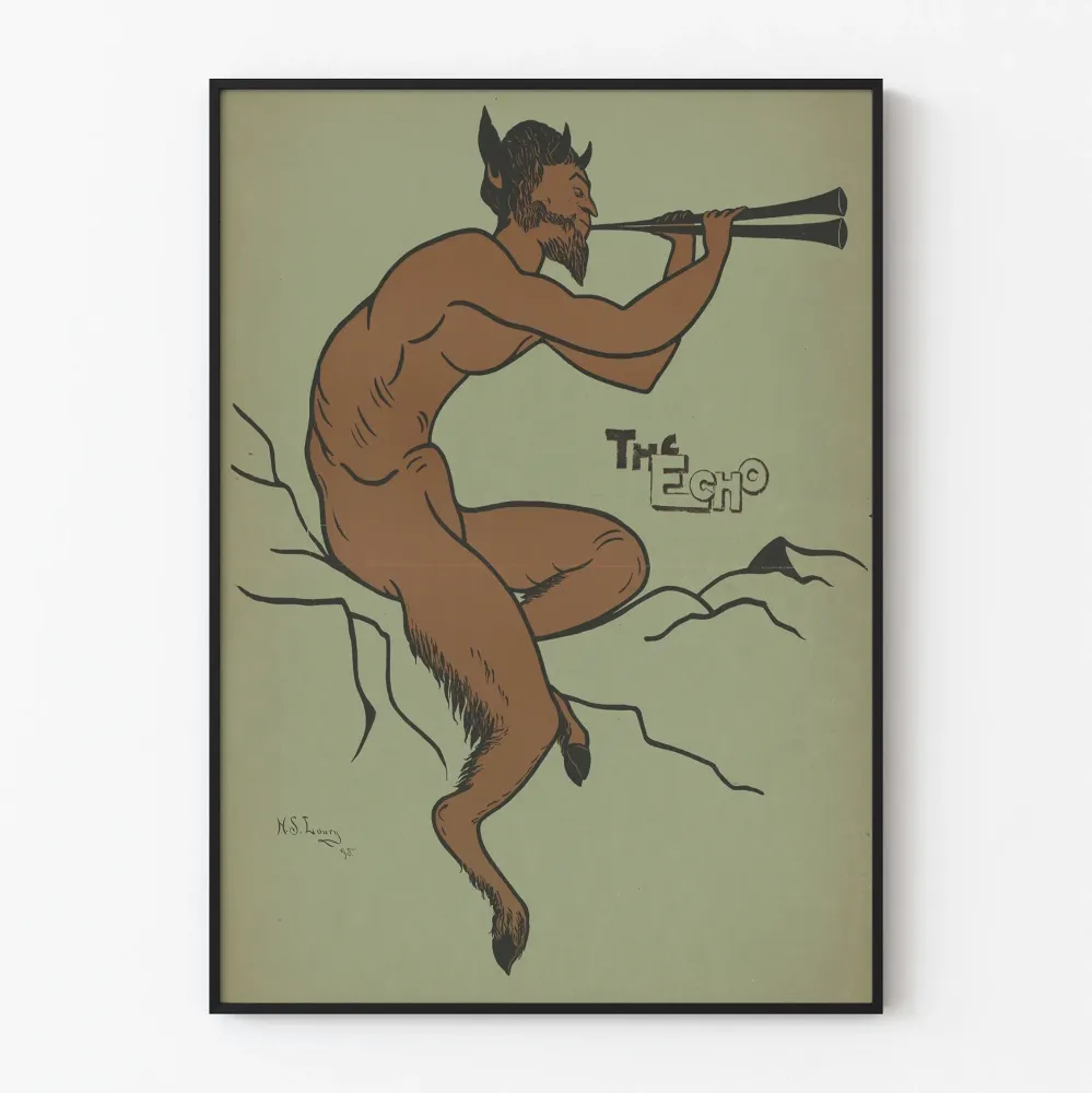 Koristejuliste vintage Le Faune au Double Cornemuse - Echo