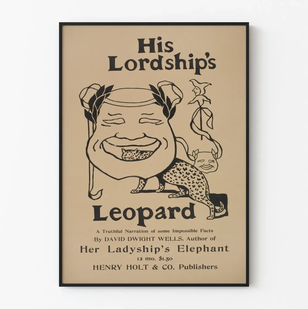 Koristejuliste vintage His Lordship's Leopard