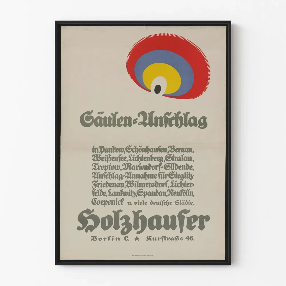 Koristejuliste vintage Holzhauser pylväs-iskusta