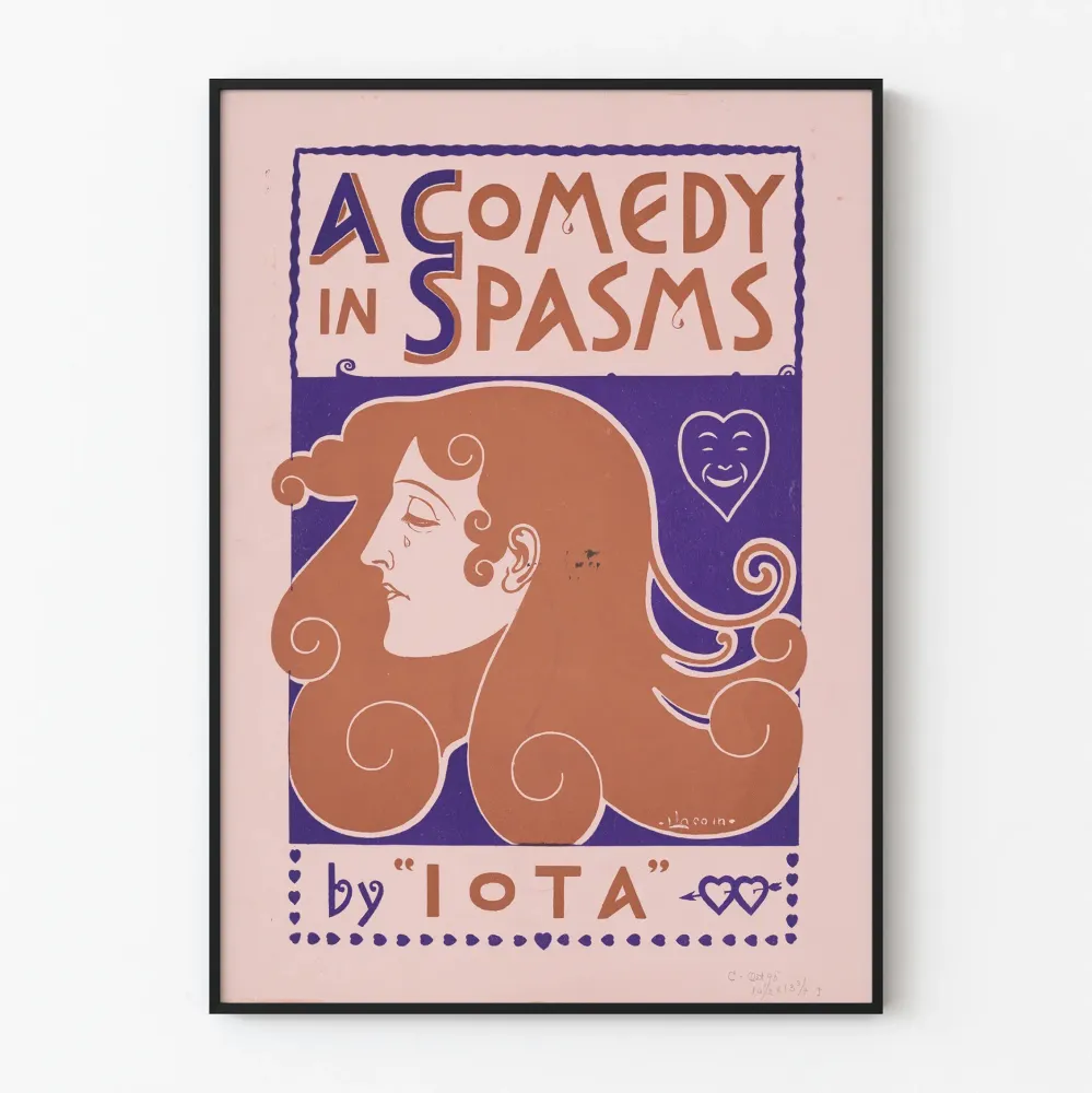 Koristejuliste vintage Komedia spasmissa