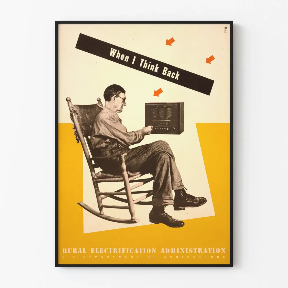 Koristejuliste Vintage Maaseudun Sähkönjakeluhallinto