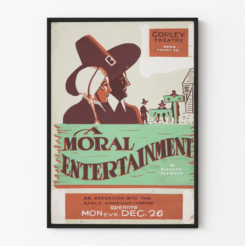 Koristejuliste vintage Moral Entertainment teatteri vanha