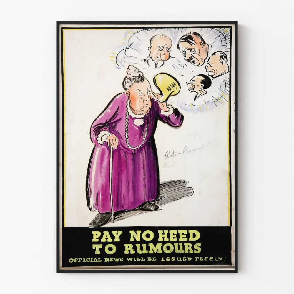 Koristejuliste vintage Pay No Heed to Rumours