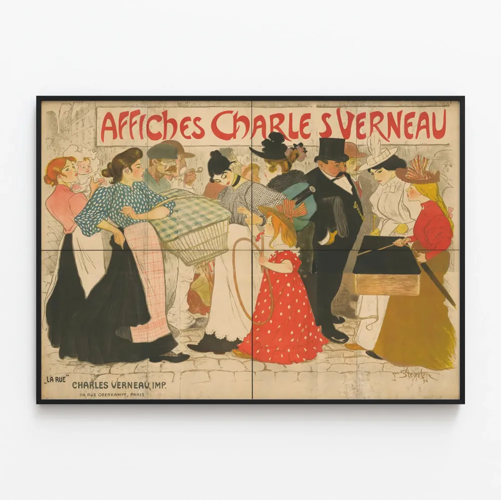 Koristejuliste vintage La Rue de Charles Verneau