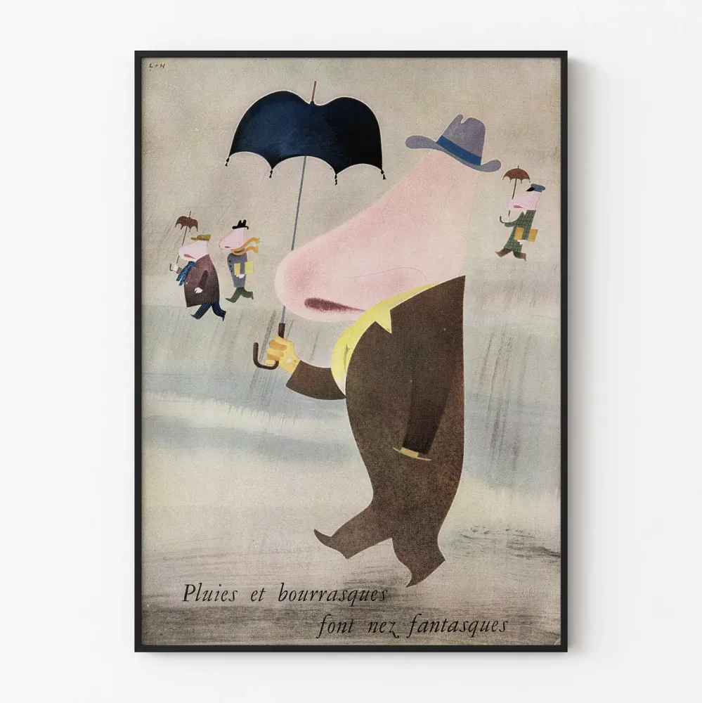 Koristejuliste vintage Sadekuuroja ja Myrskyjä