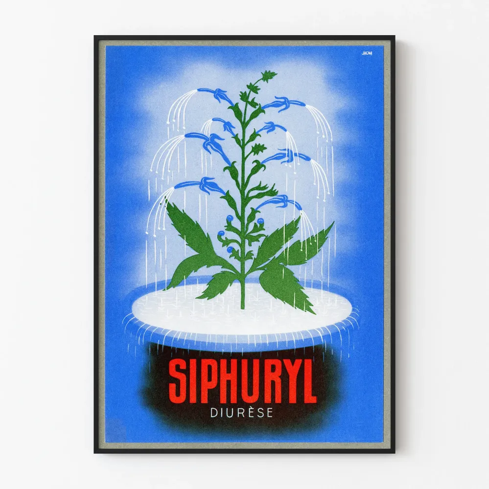 Koristejuliste vintage Siphuryl Diurèse
