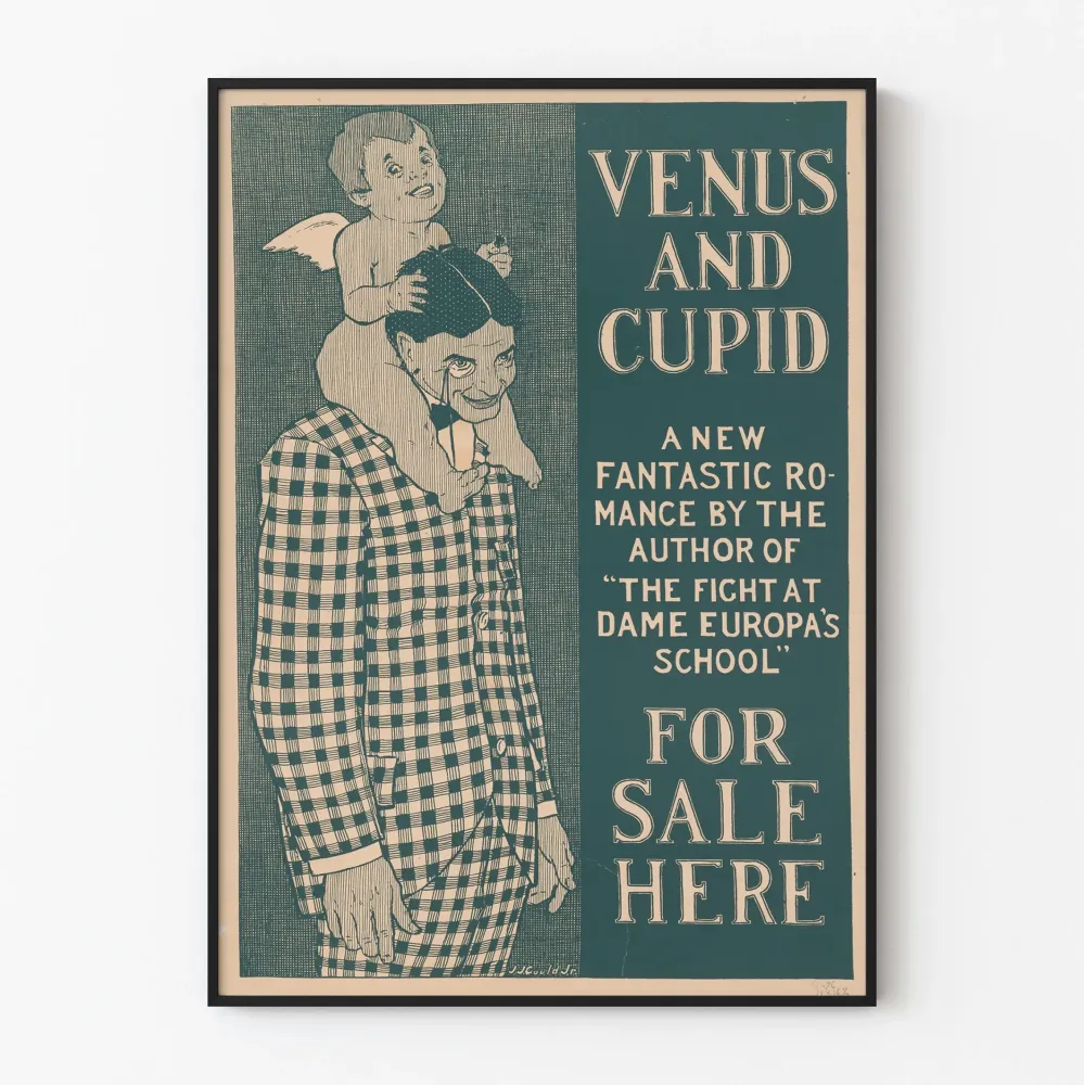 Koristejuliste vintage Venus ja Eros