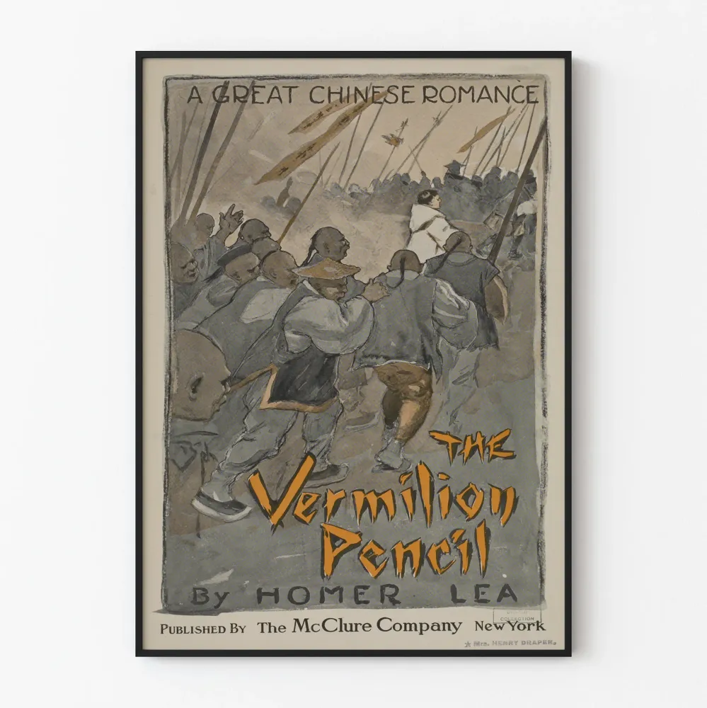 Koristejuliste vintage Vermilion Pencil - Kiinalainen romantiikka