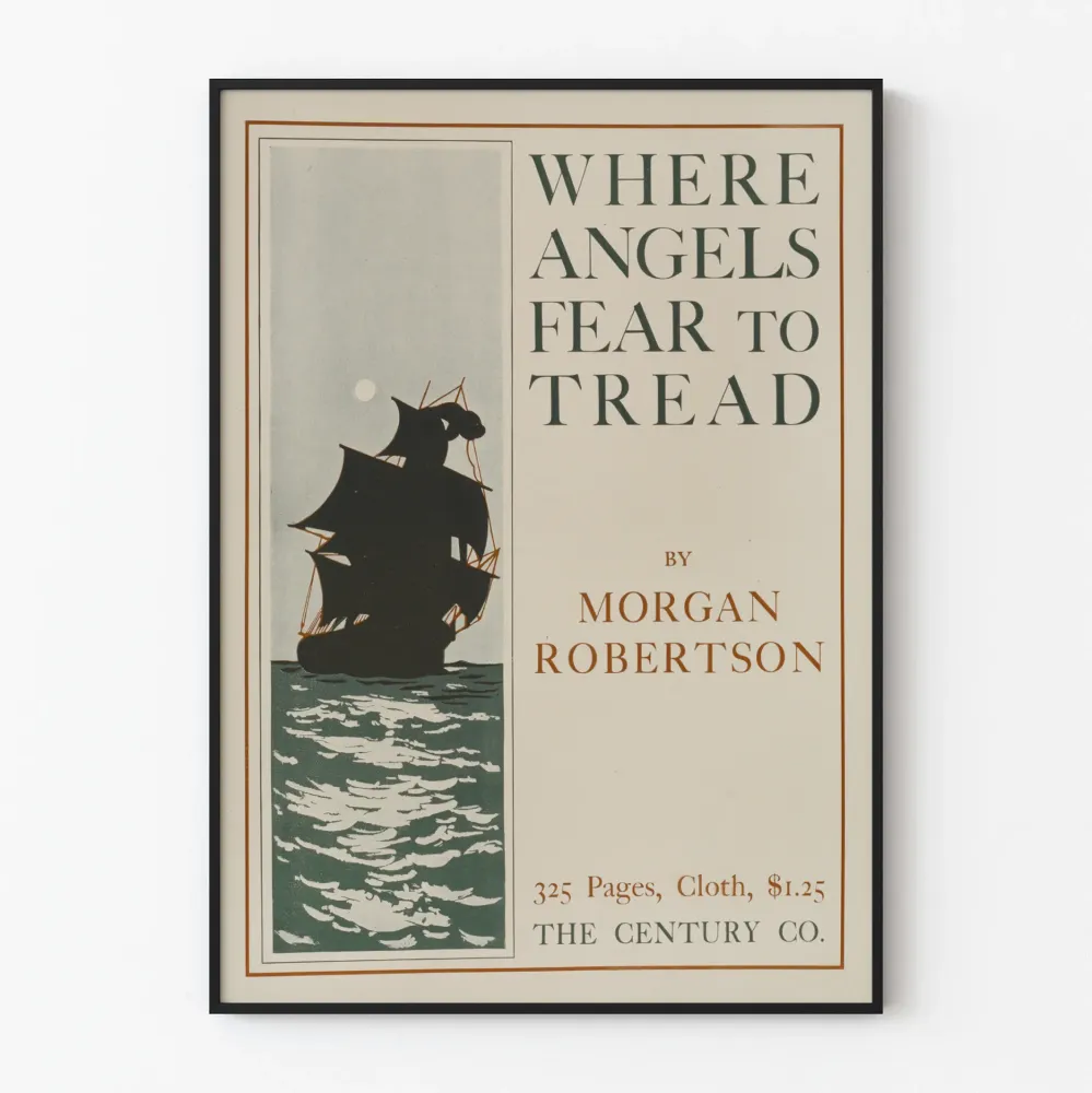Koristejuliste Vintage Where Angels Fear to Tread - Marin-tyyli