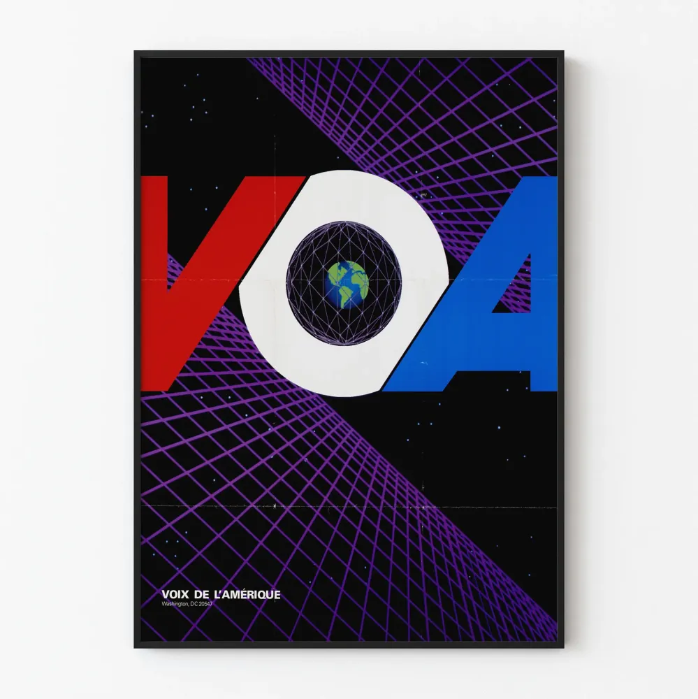Koristejuliste Voix de l'Amérique - Vintage geometrinen juliste