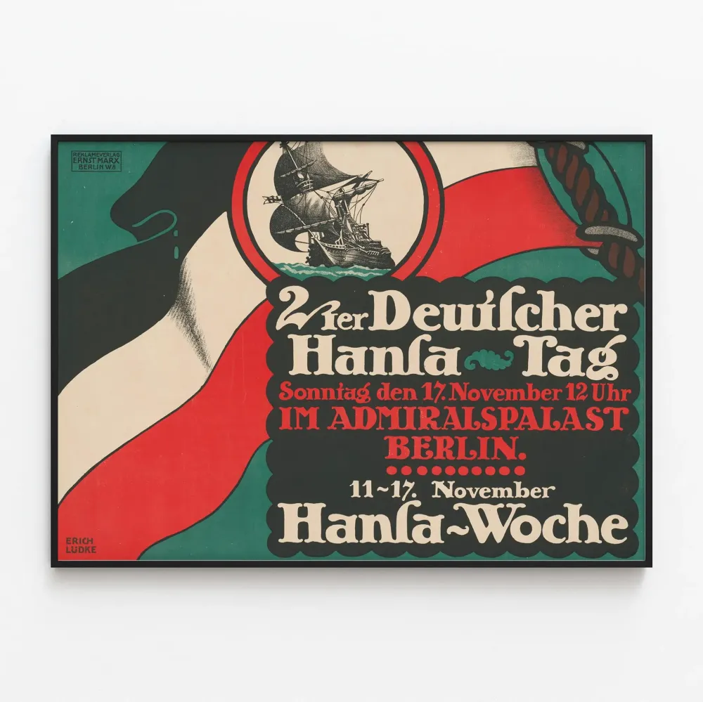 Koristejuliste Zweiter Deutscher Hansa Tag Berlin