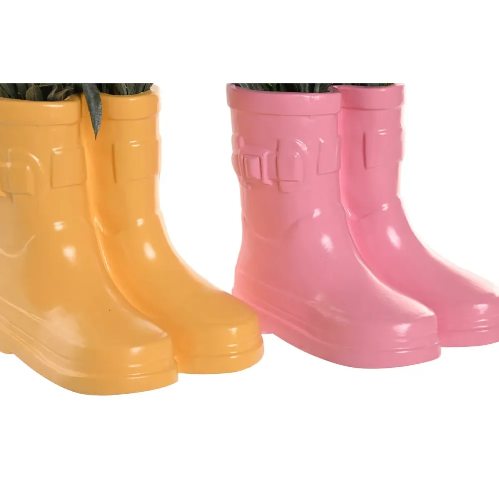 Koristekasvi Home ESPRIT Keraminen Polyetyleeni (2 osaa)
