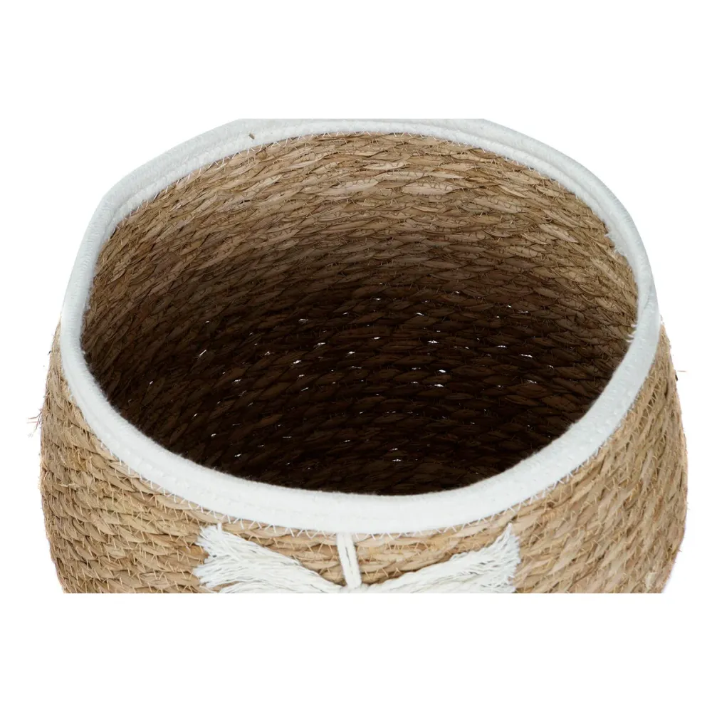 Koristekori Home ESPRIT Kerma Luonnollinen Luonnonkuitu Boho (3 Kappaletta)