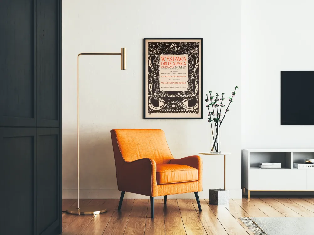 Krakovan tyylinen art nouveau -juliste näyttelyyn