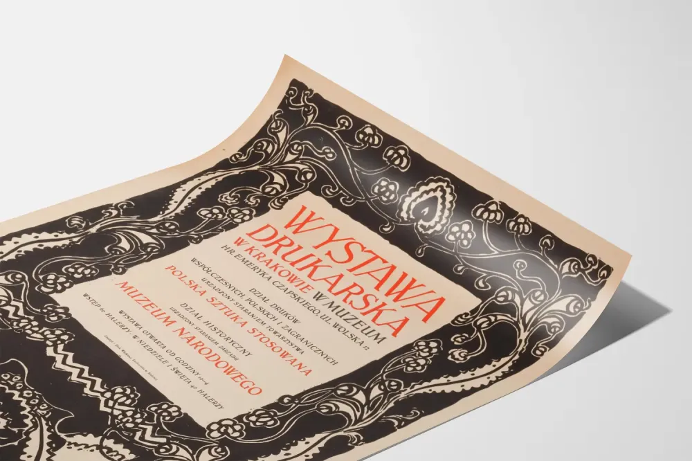 Krakovan tyylinen art nouveau -juliste näyttelyyn