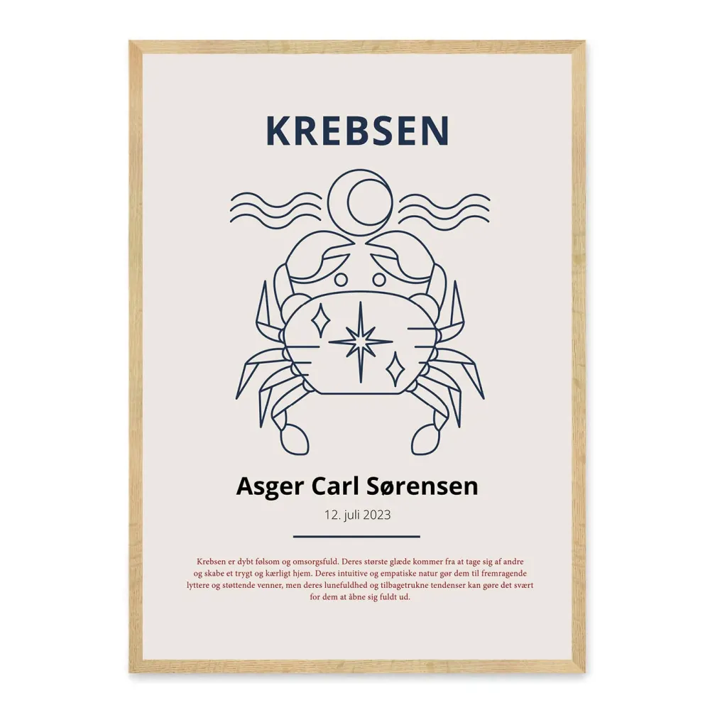 Krebsen Stjernetegn Plakat
