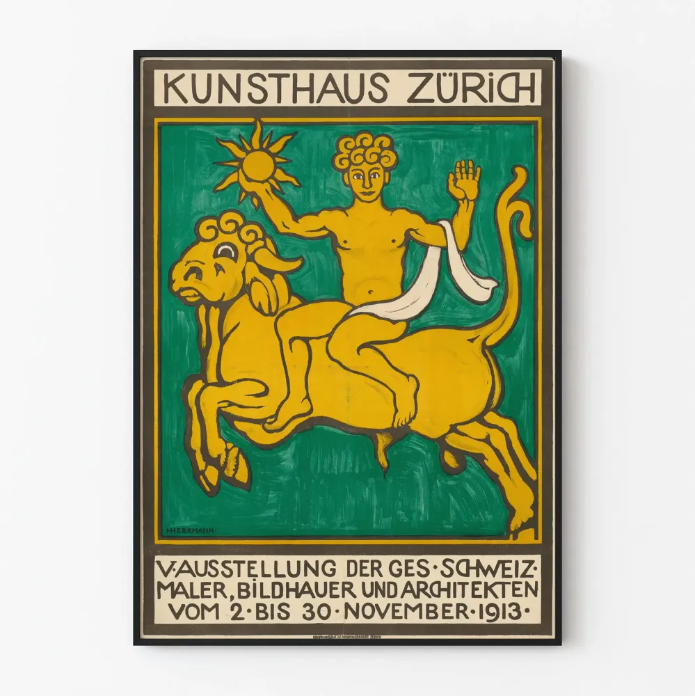 Kunsthaus Zürichin taidenäyttelyn juliste 1913