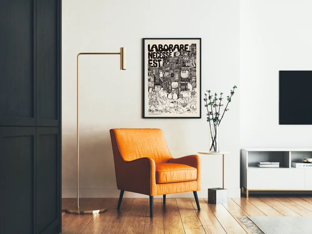 Laborare Necesse Est 1976 serigrafinen juliste