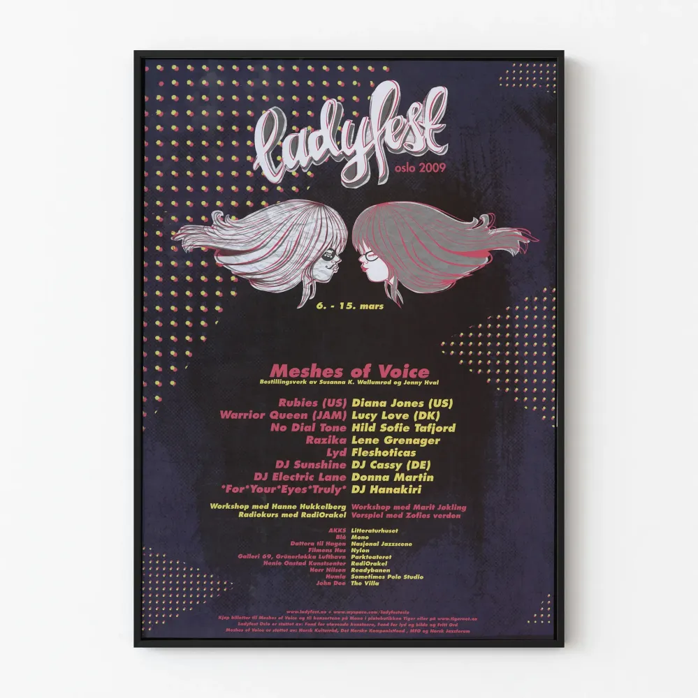 Ladyfest Oslo 2009 - Juliste seinäkoriste musiikkifestivaali