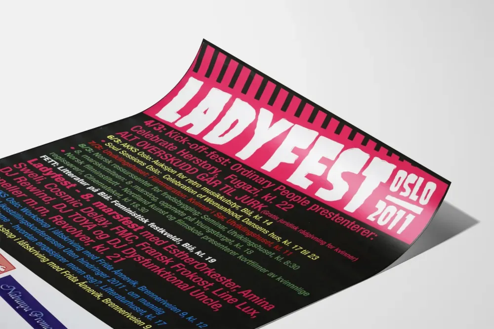 Ladyfest Oslo 2011 - Naisliikkeen musiikki- ja kulttuuritapahtuma Juliste