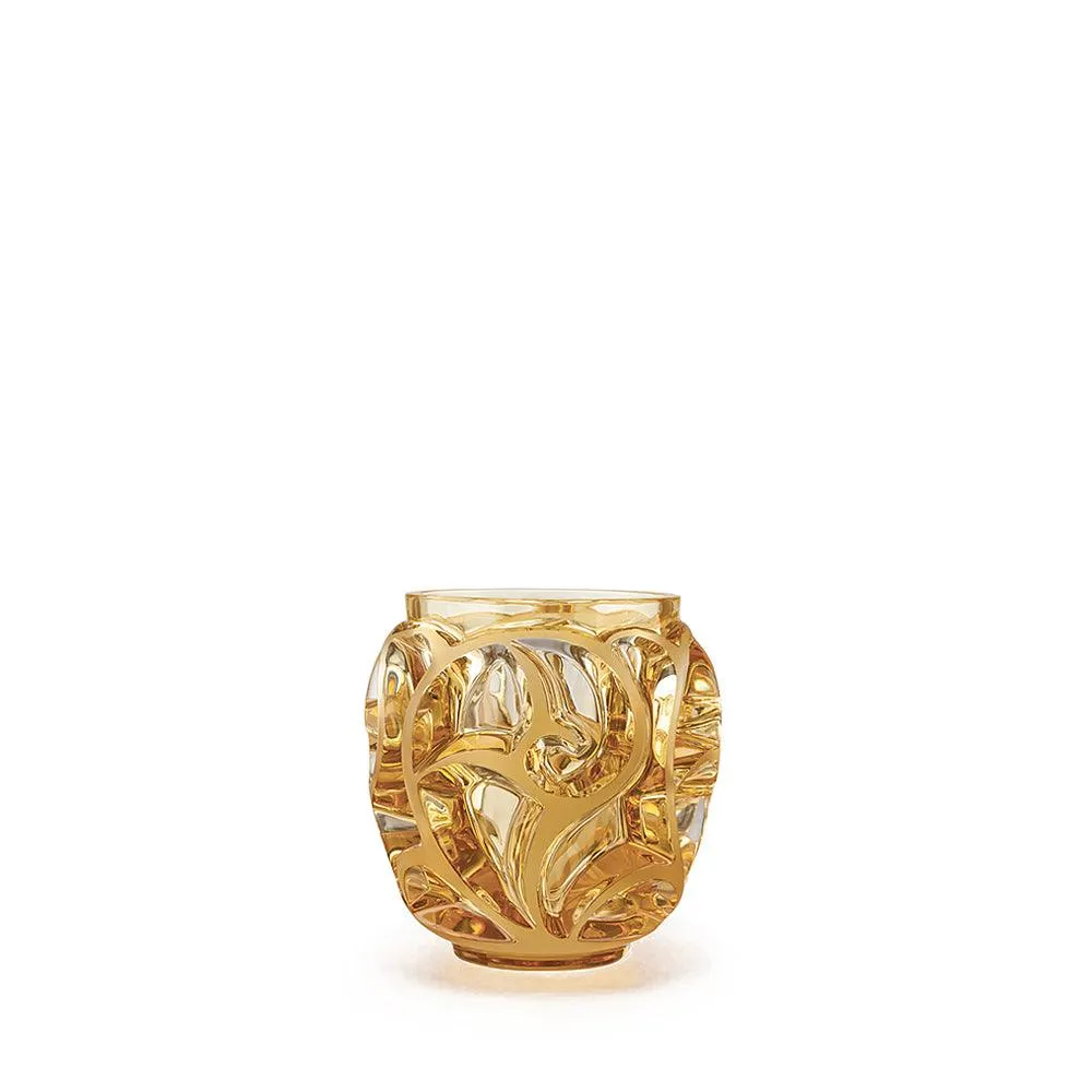 Lalique Tourbillons Petit Modèle meripihkanvärinen kristallimaljakko 10571300