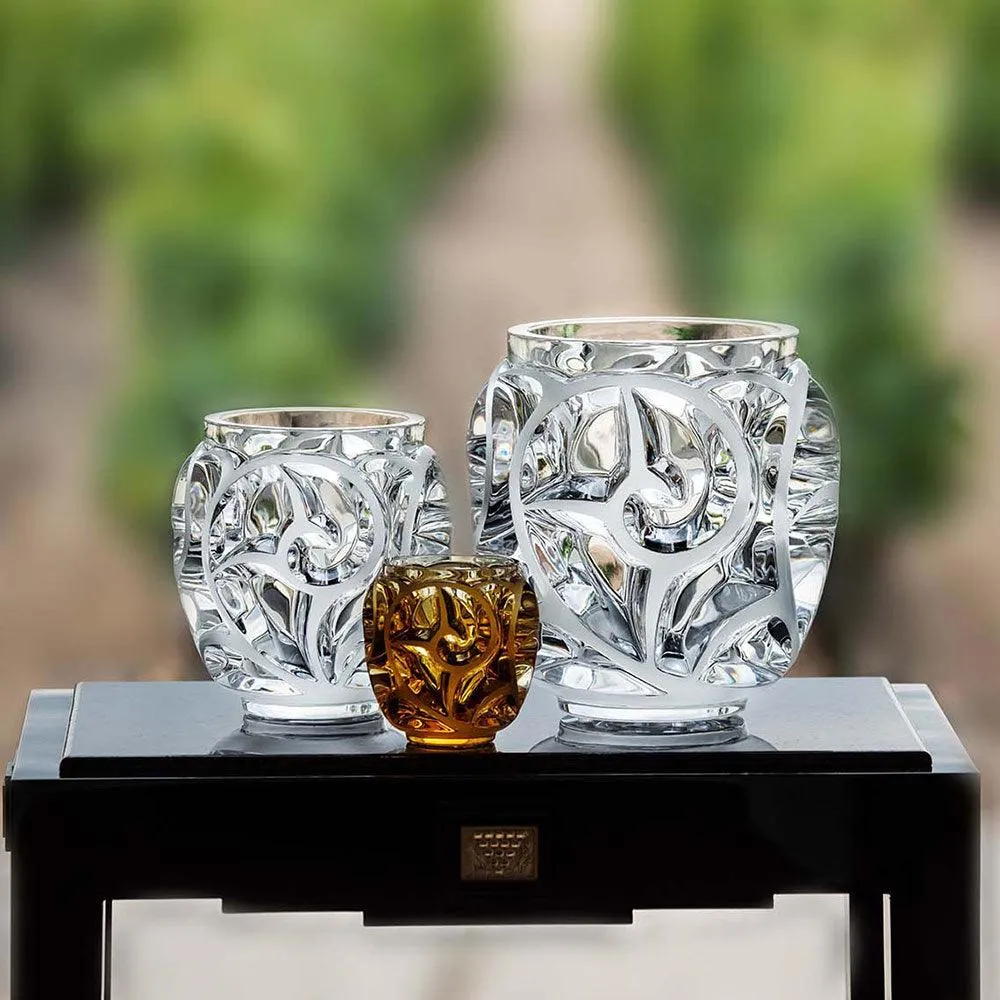 Lalique Tourbillons Petit Modèle meripihkanvärinen kristallimaljakko 10571300