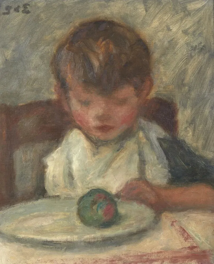 Lasten maalaus omenalla - Georges D'espagnat | Taidetuloste