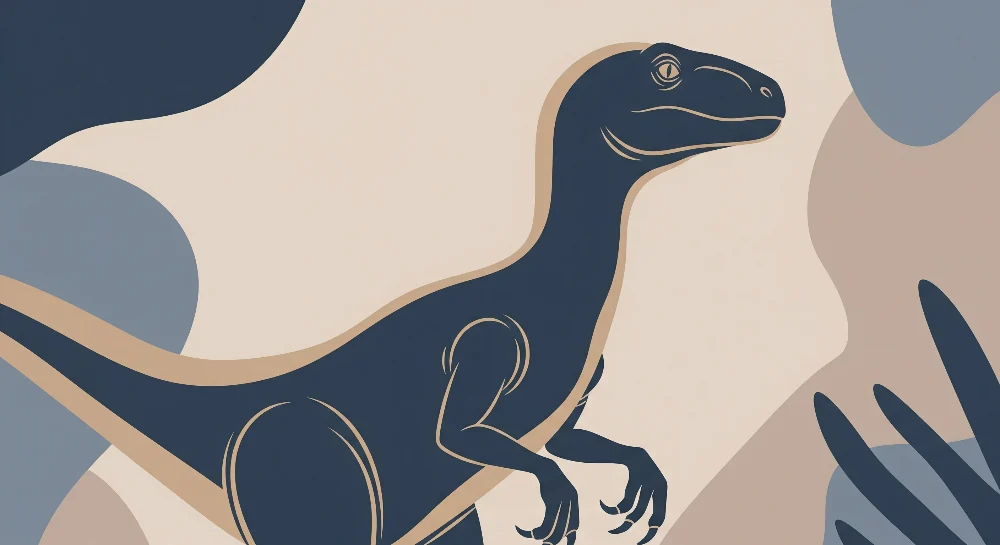 Lastenhuoneen tapetti | Abstraktin taustan stilisoitu dinosaurus