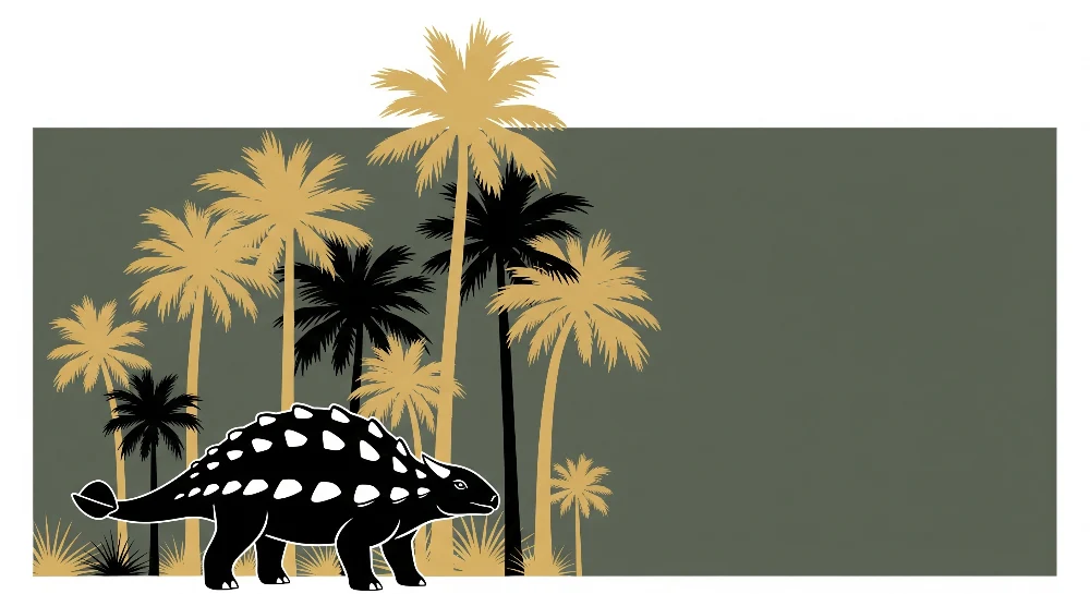 Lastenhuoneen tapetti | Dinosaurukset ja palmupuut rauhoittavassa trooppisessa ympäristössä