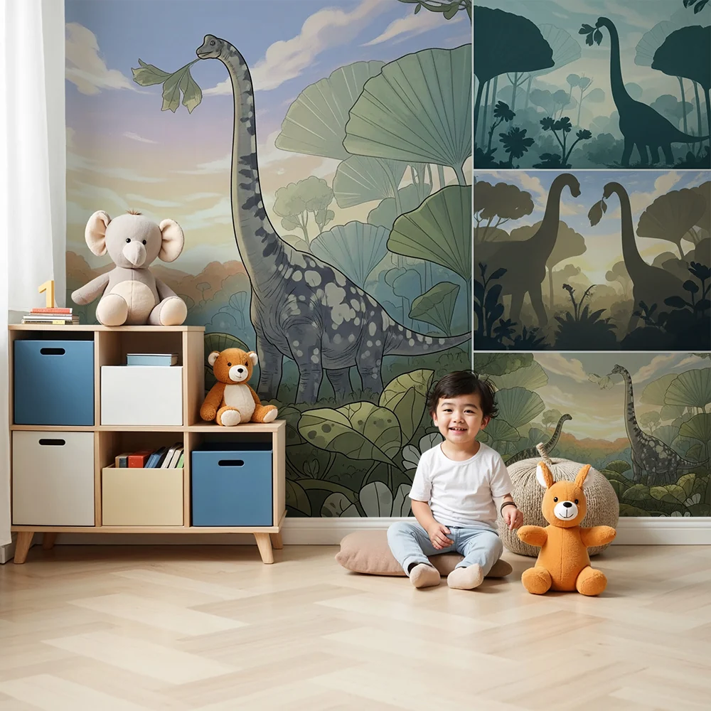 Lastenhuoneen tapetti | Dinosaurukset sarjakuvassa