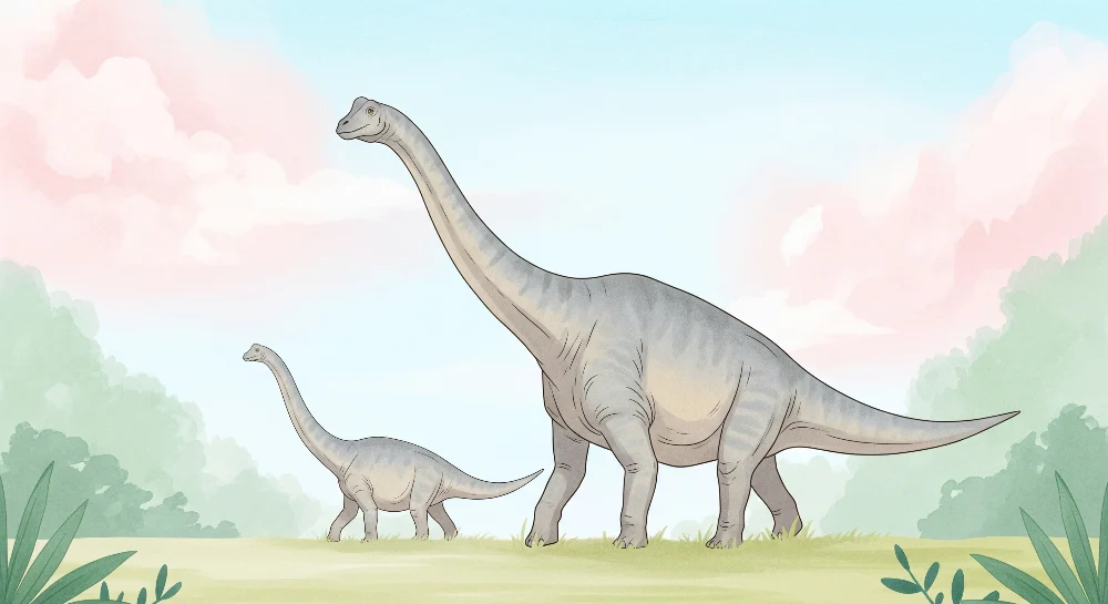 Lastenhuoneen tapetti | Diplodocus pastellisessa monivärisessä taustassa