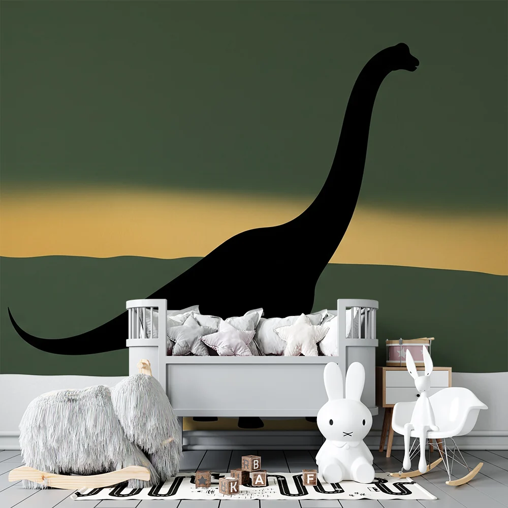 Lastenhuoneen tapetti | Diplodocus vihreän ja keltaisen välissä
