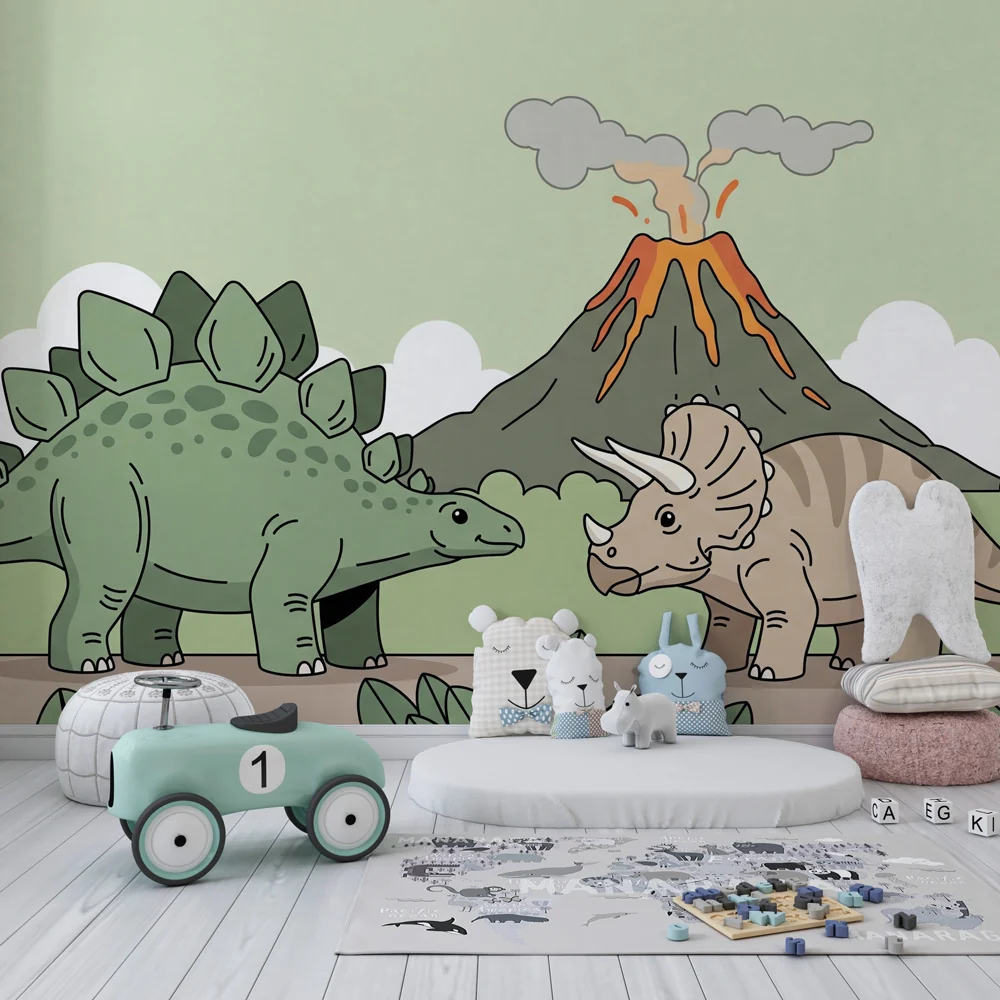 Lastenhuoneen tapetti | Esihistoriallinen seikkailu dinosaurusten kanssa