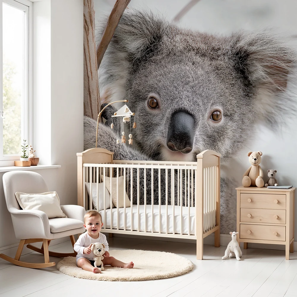 Lastenhuoneen tapetti | Ihana koala eukalyptuspuussa