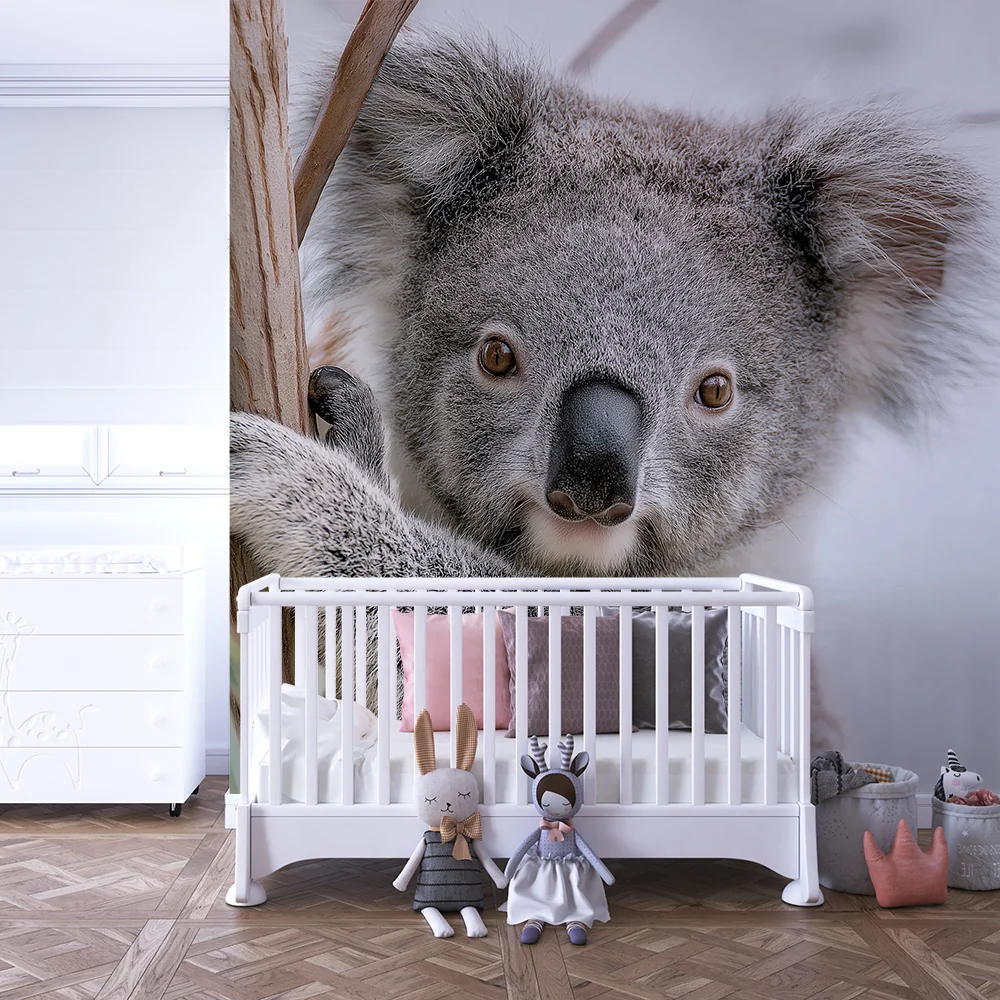 Lastenhuoneen tapetti | Ihana koala eukalyptuspuussa