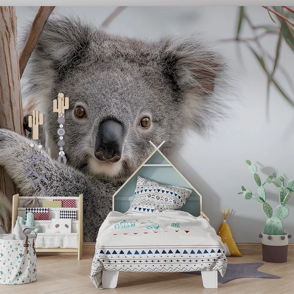 Lastenhuoneen tapetti | Ihana koala eukalyptuspuussa