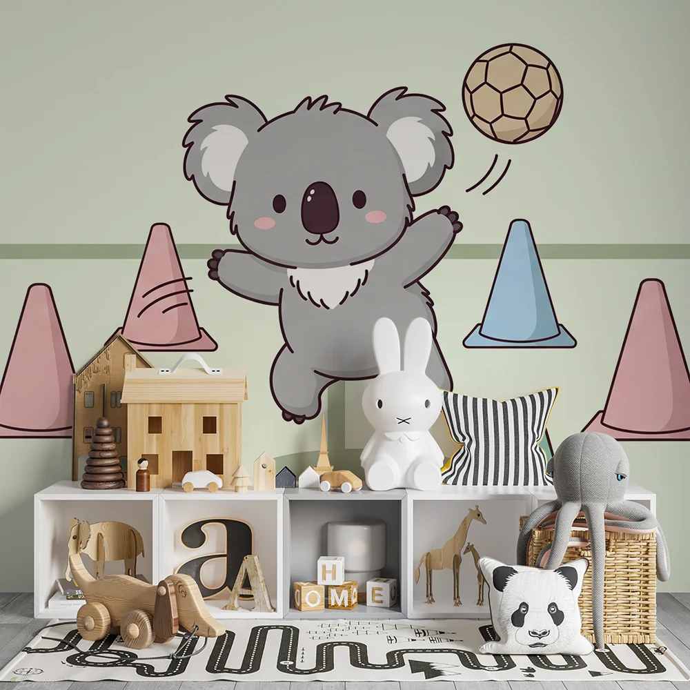 Lastenhuoneen tapetti | Koala jalkapalloilija