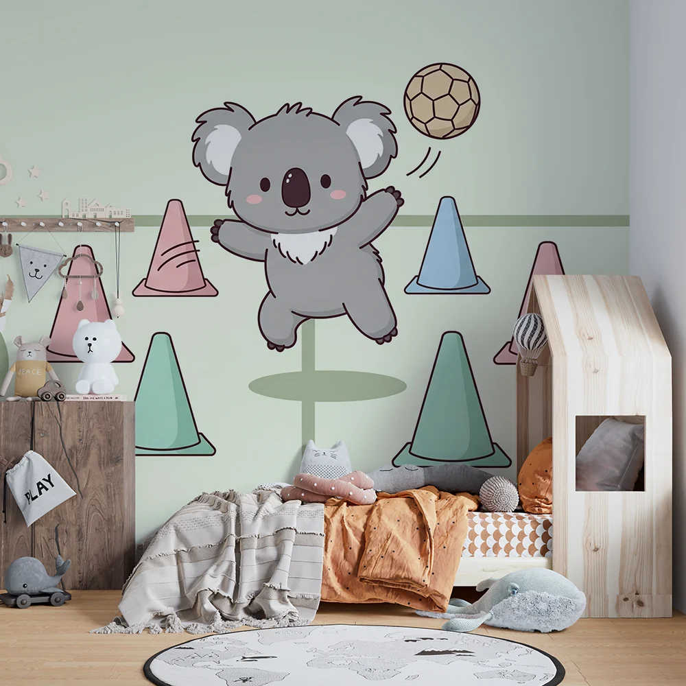 Lastenhuoneen tapetti | Koala jalkapalloilija