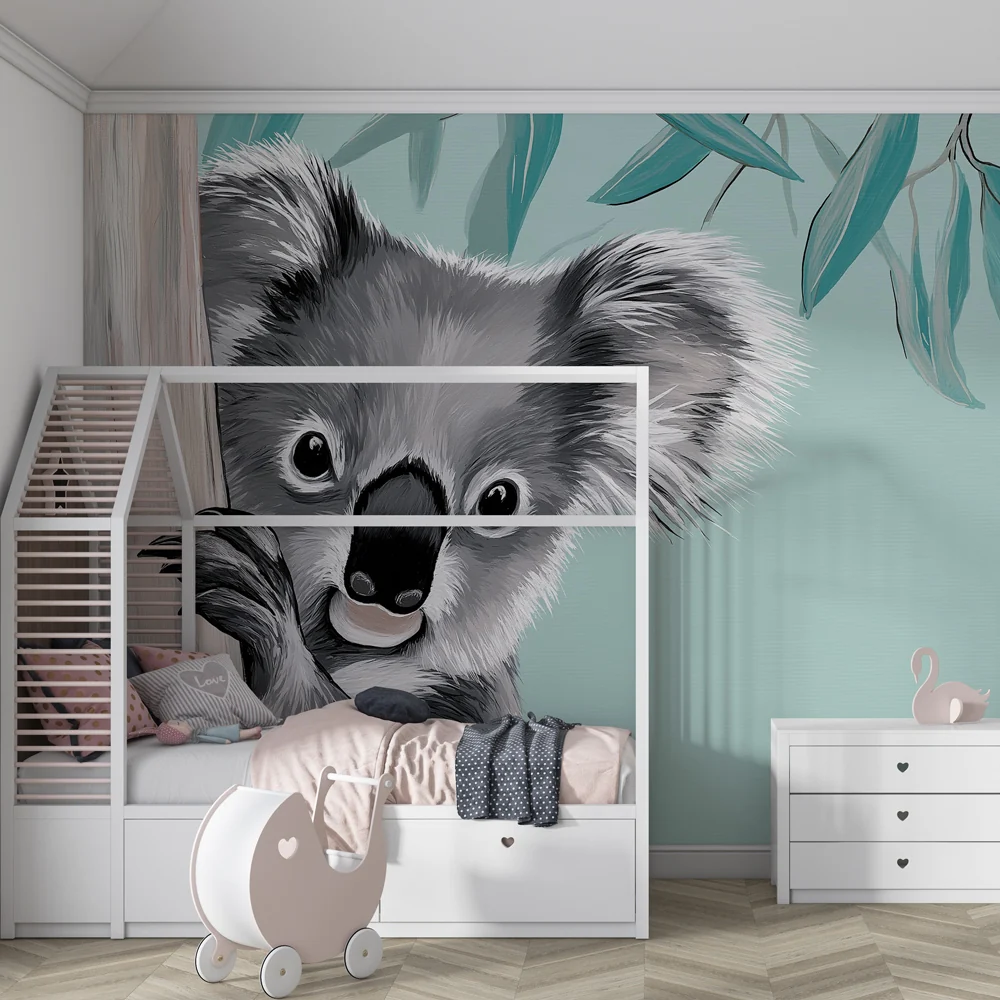 Lastenhuoneen tapetti | Söpö koala luonnossa