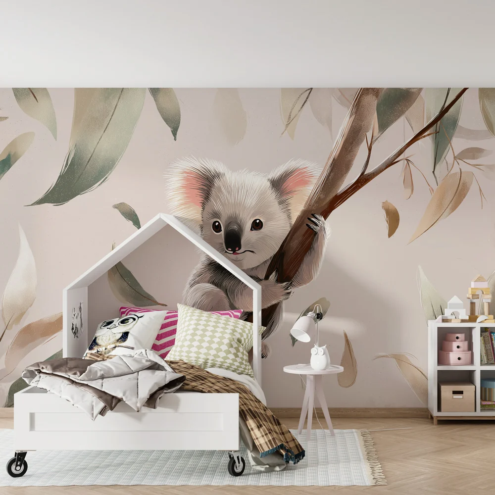 Lastenhuoneen tapetti | Söpö koala luonnossa