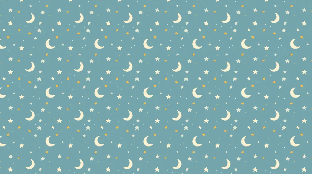 Lastenhuoneen tapetti kuviolla | Tähtitaivas kultaisilla kuilla ja tähdillä