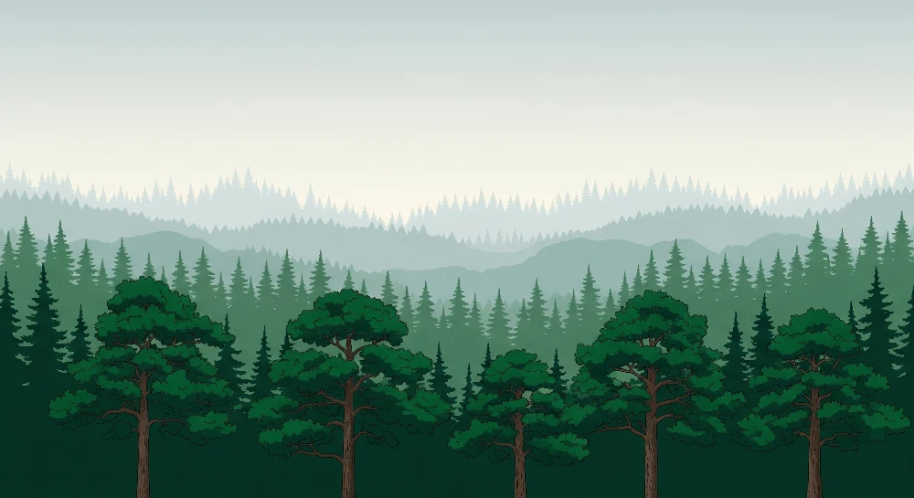 Lastenhuoneen tapetti | Lumottu metsä ja mahtavat puut