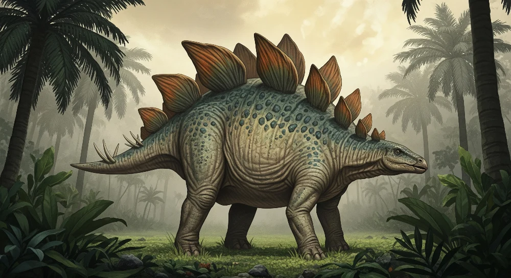 Lastenhuoneen tapetti | Majesteettinen dinosauruksia esittävä taustakuva esihistoriallisessa viidakossa