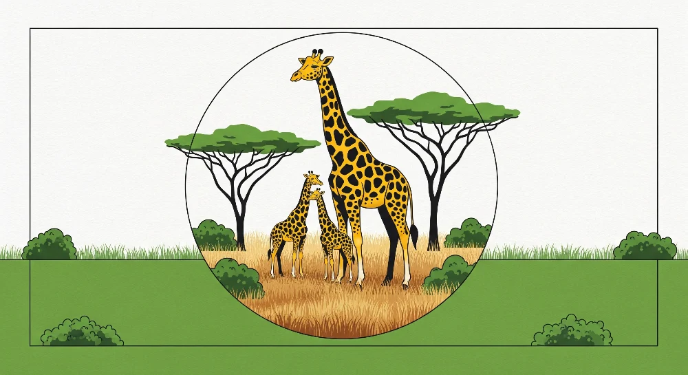 Lastenhuoneen tapetti | Majesteettiset kirahvit kultaisessa savannissa