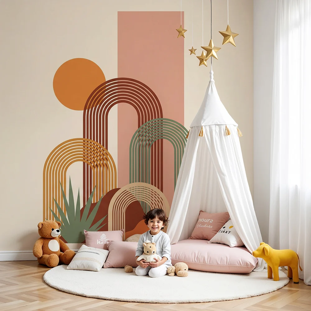 Lastenhuoneen tapetti | Modernit kaaret
