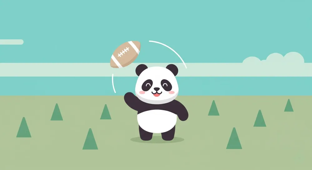 Lastenhuoneen tapetti | Panda jalkapalloilija