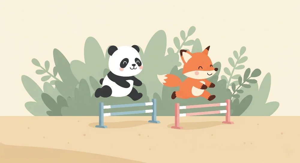 Lastenhuoneen tapetti | Panda ja kettu seikkailussa