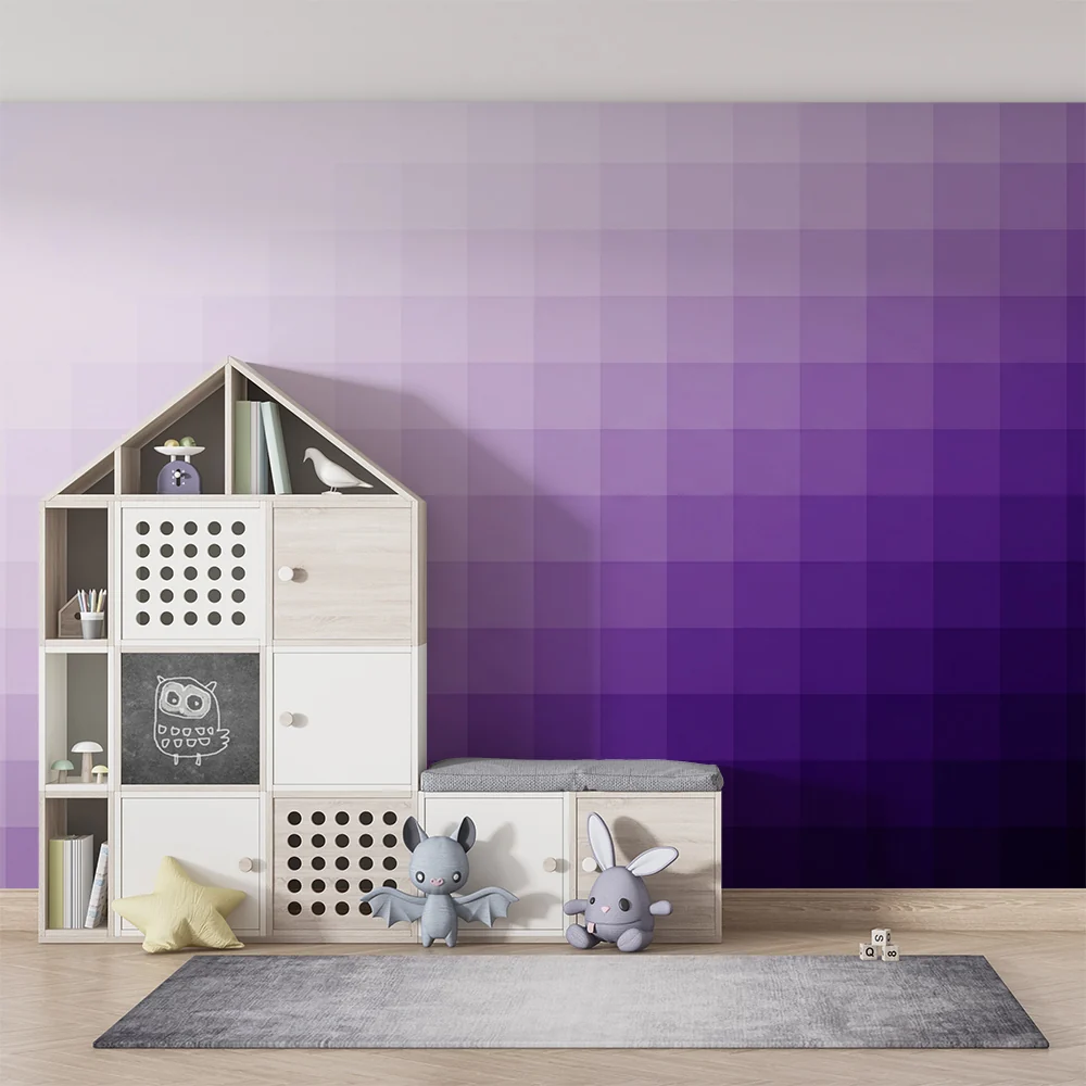 Lastenhuoneen tapetti | Rauhoittava violetti värisävy